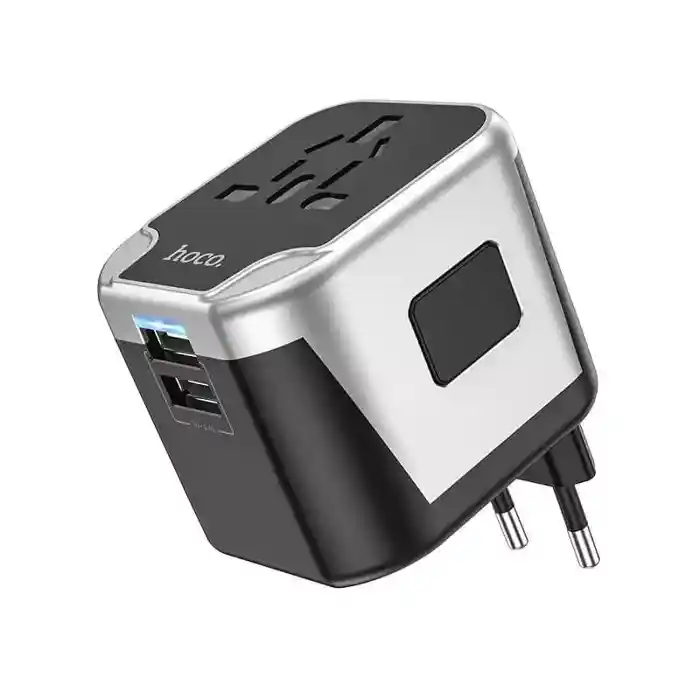Hoco AC5 2USB+1Socket Universal Conversion Charger